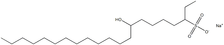 8-Hydroxyhenicosane-3-sulfonic acid sodium salt Structure