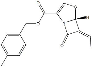 (5R,6E)-6-Ethylidene-7-oxo-1-aza-4-thiabicyclo[3.2.0]hept-2-ene-2-carboxylic acid 4-methylbenzyl ester Structure