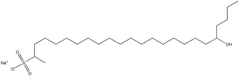 20-Hydroxytetracosane-2-sulfonic acid sodium salt Structure