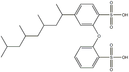 4-(1,3,5,7-Tetramethyloctyl)-[2,2'-oxybisbenzenesulfonic acid] Structure