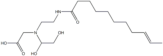 N-(1,2-Dihydroxyethyl)-N-[2-(9-undecenoylamino)ethyl]aminoacetic acid 구조식 이미지