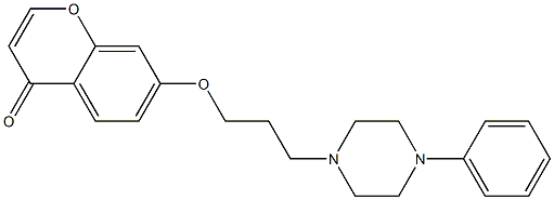 7-[3-[4-(Phenyl)-1-piperazinyl]propyloxy]-4H-1-benzopyran-4-one 구조식 이미지