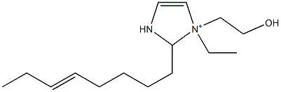 1-Ethyl-1-(2-hydroxyethyl)-2-(5-octenyl)-4-imidazoline-1-ium 구조식 이미지