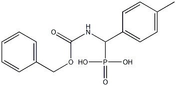 (Benzyloxycarbonylamino)(4-methylphenyl)methylphosphonic acid 구조식 이미지