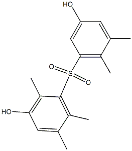 3,3'-Dihydroxy-2,5,5',6,6'-pentamethyl[sulfonylbisbenzene] 구조식 이미지