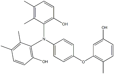 N,N-Bis(6-hydroxy-2,3-dimethylphenyl)-4-(3-hydroxy-6-methylphenoxy)benzenamine 구조식 이미지