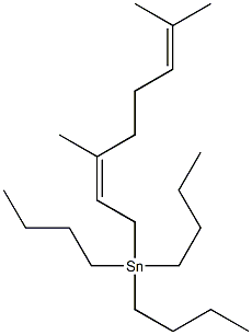 [(2Z)-3,7-Dimethyl-2,6-octadienyl]tributylstannane 구조식 이미지