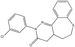 2-(3-Chlorophenyl)-4,4a,5,6-tetrahydro[1]benzothiepino[5,4-c]pyridazin-3(2H)-one 구조식 이미지