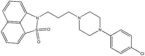 2-[3-[4-(4-Chlorophenyl)-1-piperazinyl]propyl]-2H-naphth[1,8-cd]isothiazole 1,1-dioxide 구조식 이미지