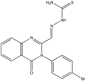 3-(4-Bromophenyl)-2-[[[amino]thiocarbonylamino]iminomethyl]quinazolin-4(3H)-one 구조식 이미지