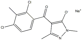 Sodium 4-(2,4-dichloro-m-toluoyl)-1,3-dimethyl-1H-pyrazole-5-olate 구조식 이미지