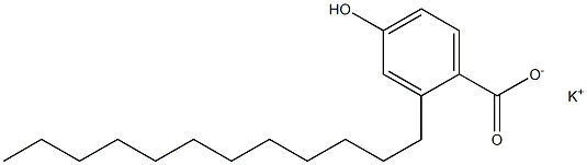 2-Dodecyl-4-hydroxybenzoic acid potassium salt 구조식 이미지