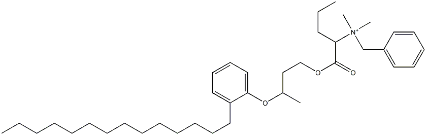 N,N-Dimethyl-N-benzyl-N-[1-[[3-(2-tetradecylphenyloxy)butyl]oxycarbonyl]butyl]aminium Structure