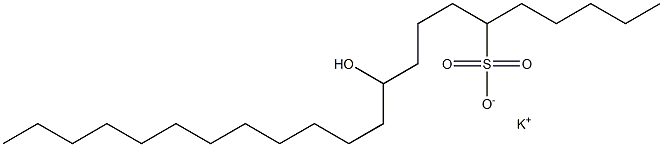 10-Hydroxydocosane-6-sulfonic acid potassium salt Structure