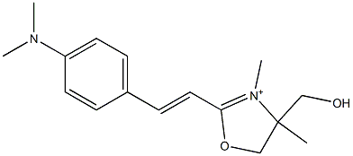 2-[4-(Dimethylamino)styryl]-4-(hydroxymethyl)-3,4-dimethyl-4,5-dihydrooxazol-3-ium Structure