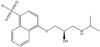 4-[(R)-3-(Isopropylamino)-2-hydroxypropoxy]naphthalene-1-sulfonate 구조식 이미지