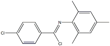 Chloro(4-chlorophenyl)-N-(2,4,6-trimethylphenyl)methanimine 구조식 이미지