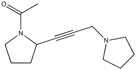 1-[2-[3-(Pyrrolidin-1-yl)-1-propynyl]pyrrolidin-1-yl]ethan-1-one Structure