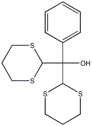 Phenylbis(1,3-dithian-2-yl)methanol Structure