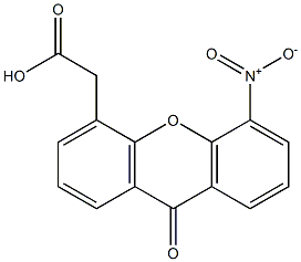 5-Nitro-9-oxo-9H-xanthene-4-acetic acid Structure