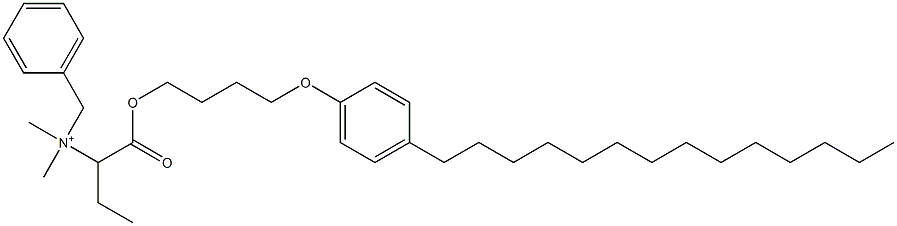 N,N-Dimethyl-N-benzyl-N-[1-[[4-(4-tetradecylphenyloxy)butyl]oxycarbonyl]propyl]aminium Structure