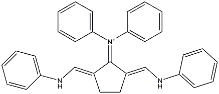 N-[2,5-Bis(phenylaminomethylene)cyclopentylidene]-N,N-diphenylaminium Structure