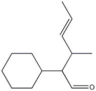 2-Cyclohexyl-3-(1-propenyl)butanal Structure