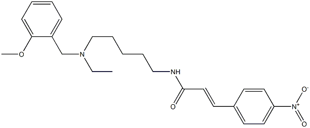 N-[5-[Ethyl(2-methoxybenzyl)amino]pentyl]-3-(4-nitrophenyl)acrylamide 구조식 이미지