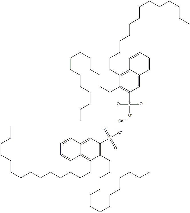 Bis(3,4-ditetradecyl-2-naphthalenesulfonic acid)calcium salt 구조식 이미지