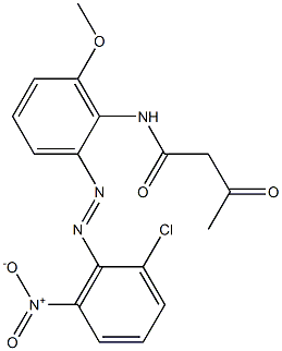 2-Acetyl-2'-(2-chloro-6-nitrophenylazo)-6'-methoxyacetanilide Structure