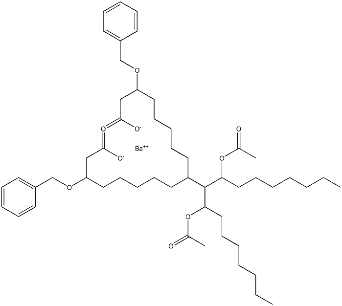 Bis(3-benzyloxy-11-acetyloxystearic acid)barium salt Structure