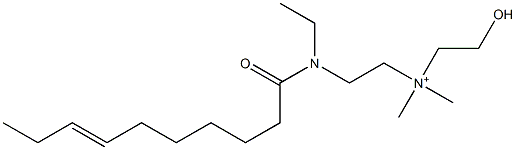 2-[N-Ethyl-N-(7-decenoyl)amino]-N-(2-hydroxyethyl)-N,N-dimethylethanaminium Structure