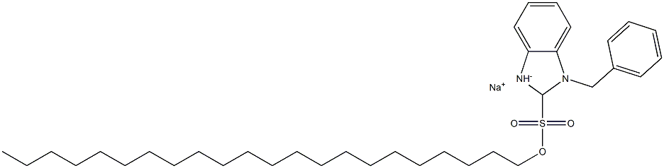 1-Benzyl-2,3-dihydro-2-docosyl-1H-benzimidazole-2-sulfonic acid sodium salt 구조식 이미지