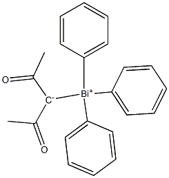 [(2,4-Dioxopentan-3-ide)-3-yl]triphenylbismuthonium Structure