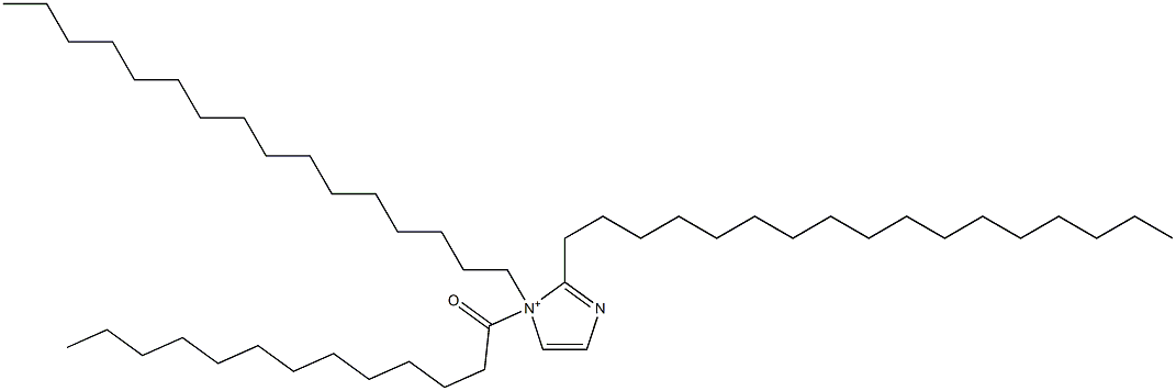 2-Heptadecyl-1-hexadecyl-1-tridecanoyl-1H-imidazol-1-ium Structure