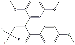 1-(4-Methoxyphenyl)-2-(2,5-dimethoxyphenyl)-4,4,4-trifluoro-1-butanone Structure