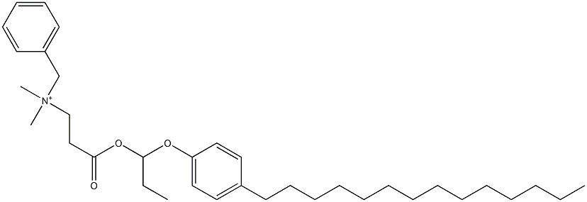 N,N-Dimethyl-N-benzyl-N-[2-[[1-(4-tetradecylphenyloxy)propyl]oxycarbonyl]ethyl]aminium 구조식 이미지