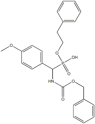 (Benzyloxycarbonylamino)(4-methoxyphenyl)methylphosphonic acid 2-phenylethyl ester 구조식 이미지