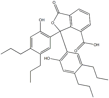 1,3-Dihydro-1,1-bis(6-hydroxy-3,4-dipropylphenyl)-3-oxoisobenzofuran-7-carboxylic acid Structure