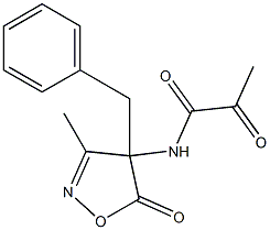 3-Methyl-4-benzyl-4-[(1,2-dioxopropyl)amino]isoxazol-5(4H)-one 구조식 이미지