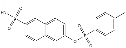 4-Methylbenzenesulfonic acid 6-(N-methylsulfamoyl)-2-naphtyl ester Structure