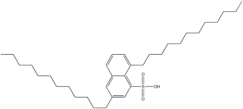 3,8-Didodecyl-1-naphthalenesulfonic acid Structure