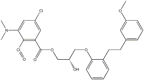 (2S)-N,N-Dimethyl-2-hydroxy-3-[2-(3-methoxyphenethyl)phenoxy]-1-propanamineN-oxide 구조식 이미지