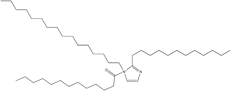 2-Dodecyl-1-hexadecyl-1-tridecanoyl-1H-imidazol-1-ium Structure