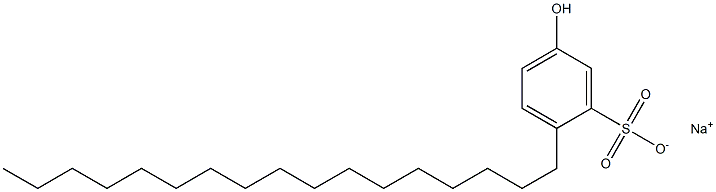 5-Hydroxy-2-heptadecylbenzenesulfonic acid sodium salt 구조식 이미지