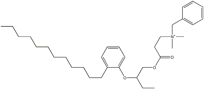 N,N-Dimethyl-N-benzyl-N-[2-[[2-(2-dodecylphenyloxy)butyl]oxycarbonyl]ethyl]aminium Structure