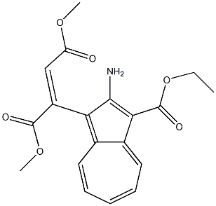 (2E)-2-[(2-Amino-3-ethoxycarbonylazulen)-1-yl]-2-butenedioic acid dimethyl ester 구조식 이미지