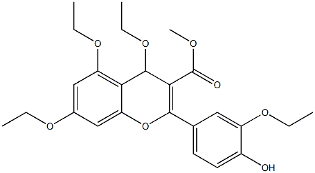 2-(3-Ethoxy-4-hydroxyphenyl)-4,5,7-triethoxy-4H-1-benzopyran-3-carboxylic acid methyl ester 구조식 이미지