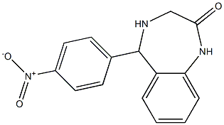 1,3,4,5-Tetrahydro-5-(4-nitrophenyl)-2H-1,4-benzodiazepin-2-one 구조식 이미지