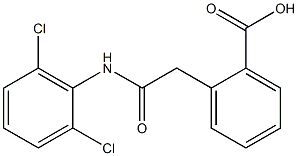 2-[2-[2,6-Dichloroanilino]-2-oxoethyl]benzoic acid 구조식 이미지